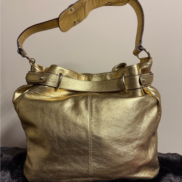 π¨π¦π¨π¦π¨π¦ NWOT Etienne Aigner Leather Metallic Gold Purseπ¨π¦π¨π¦π¨π¦ - Picture 6 of 12